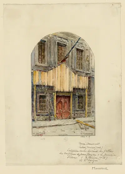 Входная дверь музея Карнавале, улица Севинье by Жорж-Анри Манесс, 1918 — digital art print download