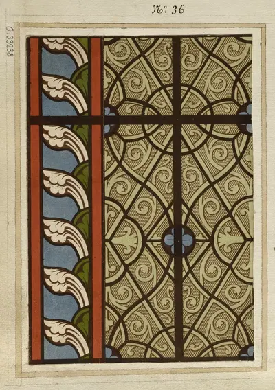 Détail de fenêtre fond gris, entourage à fond bleu by Laurent Gsell — digital art print download