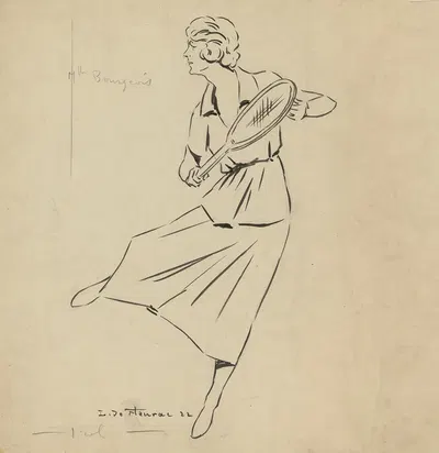 Мадемуазель (Ивон) Буржуа by Луи де Флерак, 1922 — digital art print download