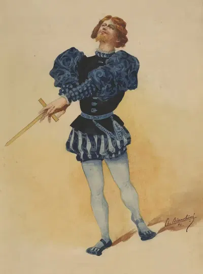 Исторические костюмы, пл. 06 by Шарль Бьянкини, 1892 — digital art print download