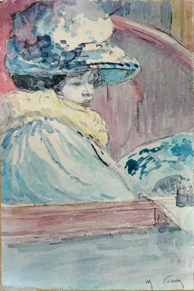 Женщина в ложе by Анри Сомм, 1890-1900 — digital art print download