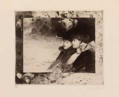 Прогулка по парку с симфоническими краями by Анри Сомм, 1890 — digital art print download