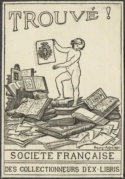 Французское общество коллекционеров экслибрисов by Генри Андре, 1893 — digital art print download