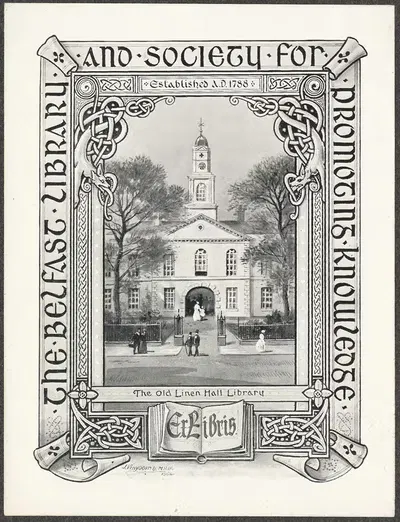 Belfast Library and Society for Promoting Knowledge by John Vinycomb, 1904 — digital art print download