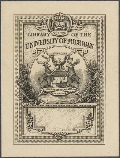 Библиотека Университета Мичигана by Джозеф Уинфред Спенсели, 1899 — digital art print download