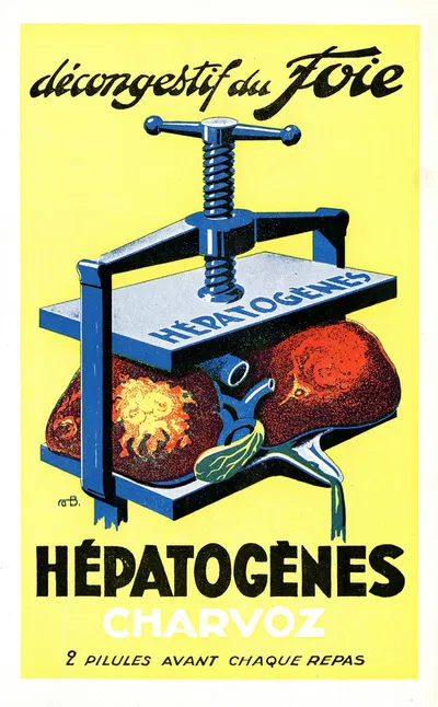 Hépatogènes Charvoz by A. Bazin, 1910-1950 — digital art print download