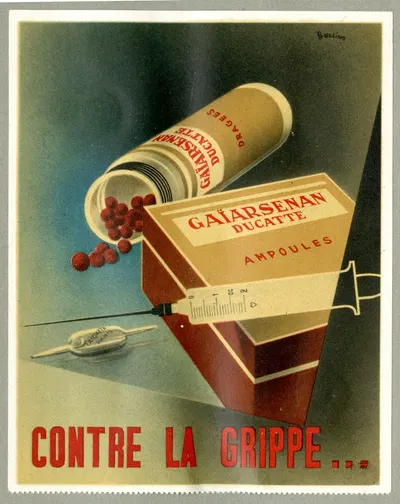 Contre la grippe by Bellino, 1910-1950 — digital art print download