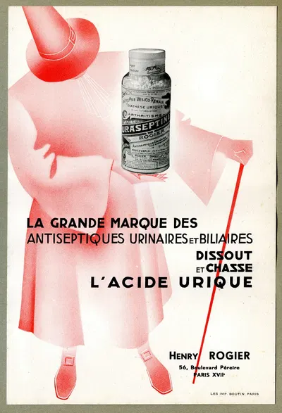 La grande marque des antiseptiques urinaires et biliaires by Henry Rogier, 1910-1950 — digital art print download