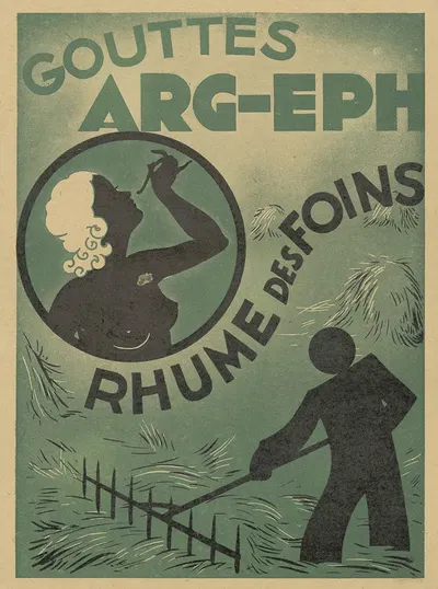 Gouttes Arg-Eph ; rhume des foins by Laboratoire des gouttes Arg-Eph, 1910-1950 — digital art print download