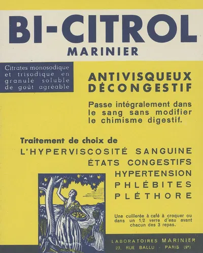 Bi-citrol Marinier by Лаборатуар Мариниер, 1910-1950 — digital art print download
