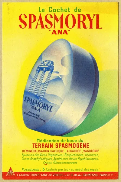 Spasmoryl by Laboratoires Ana, 1948 — digital art print download