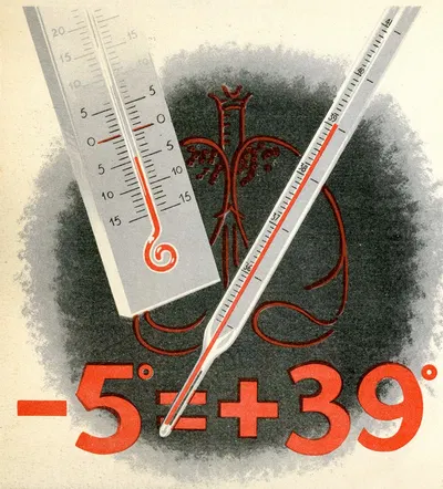 -5°=+39° (publicité pharmaceutique) by Laboratoires Bailly, 1910-1950 — digital art print download