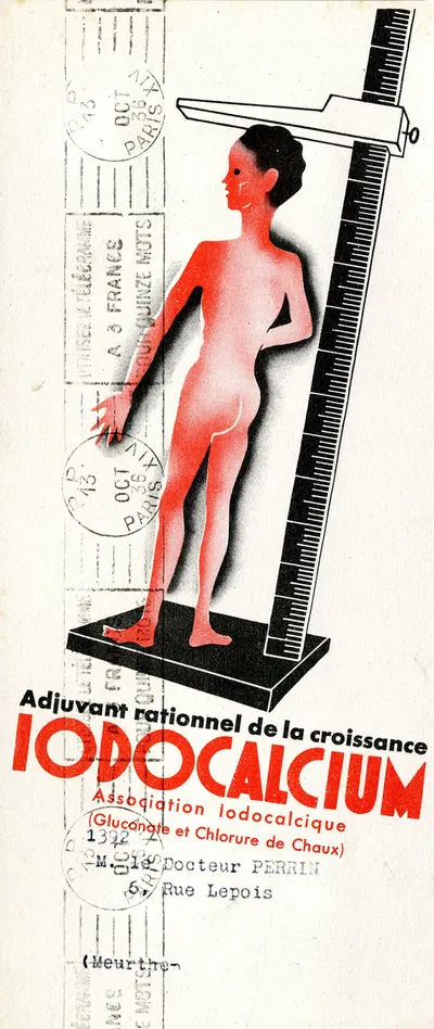 Iodocalcium by Laboratoires biologiques de l'Ile-de-France, 1936 — digital art print download