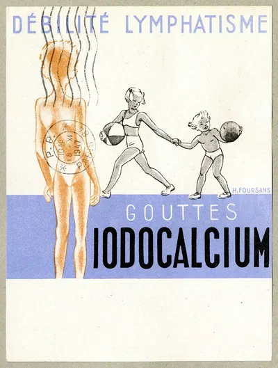 Iodocalcium by Laboratoires biologiques de l'Ile-de-France, 1947 — digital art print download
