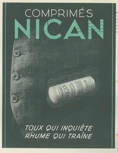 Comprimés Nican by Лаборатории Кантен, 1910-1950 — digital art print download