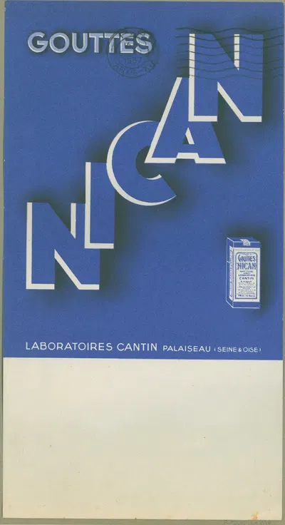 Gouttes Nican by Лаборатории Кантен, 1910-1950 — digital art print download