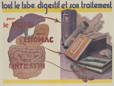 3 médicaments pour le tube digestif 2 by Laboratoires Charvoz, 1910-1950 — digital art print download