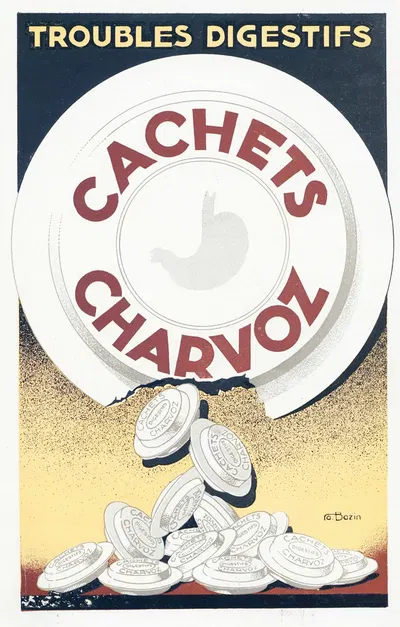 Cachets Charvoz by Laboratoires Charvoz, 1910-1950 — digital art print download