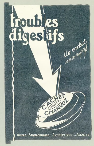 Troubles digestifs by Laboratoires Charvoz, 1910-1950 — digital art print download