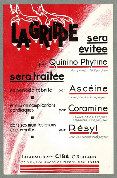 La grippe by Лаборатории Сиба, 1910-1950 — digital art print download