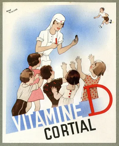 Vitamine D Cortial by Laboratoires Cortial, 1910-1950 — digital art print download