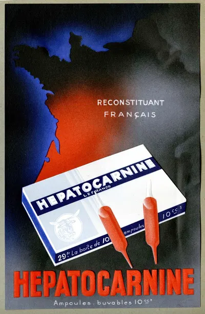 Hepatocarnine by Laboratoires de la Carnine Lefrancq, 1910-1950 — digital art print download
