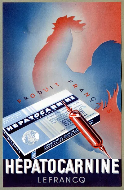 Hepatocarnine by Laboratoires de la Carnine Lefrancq, 1910-1950 — digital art print download