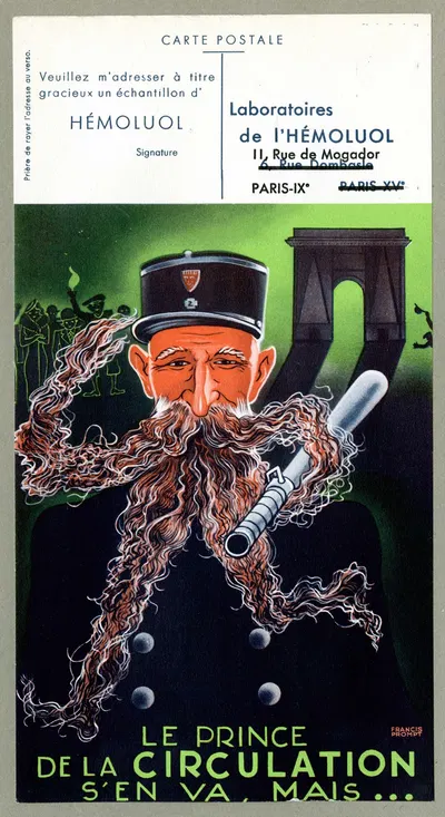 Le prince de la circulation s'en va, mais by Laboratoires de l'Hémoluol, 1910-1950 — digital art print download