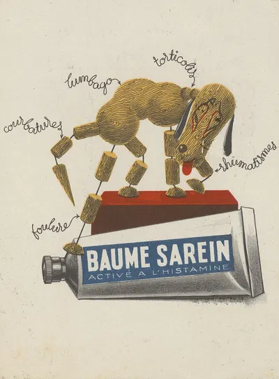 Baume Sarein by Laboratoires de thérapeutique antirhumatismale Sarein, 1910-1950 — digital art print download