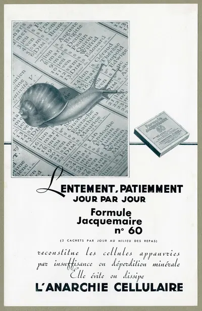 Lentement, patiemment, jour par jour by Laboratoires Fluxine, 1910-1950 — digital art print download