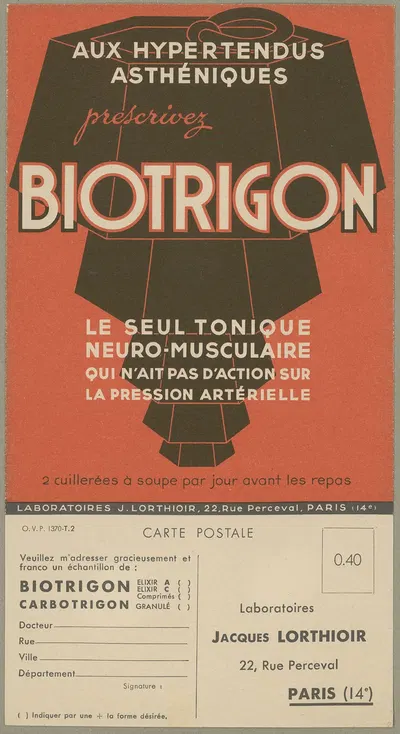 Biotrigon by Лаборатории Жак Лортиор, 1910-1950 — digital art print download