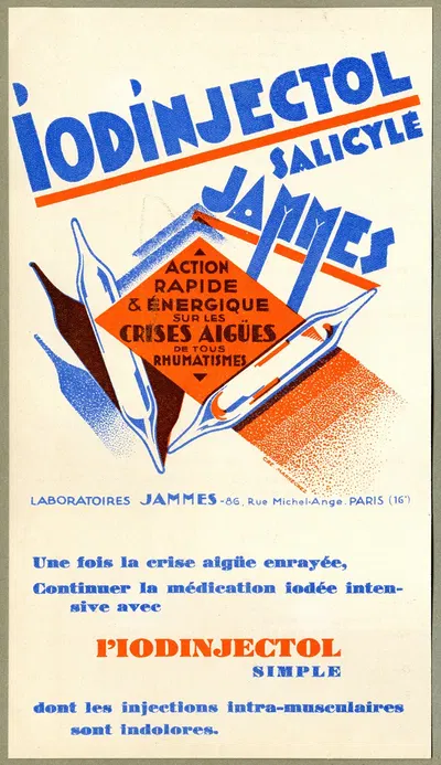 Iodinjectol by Laboratoires James, 1910-1950 — digital art print download