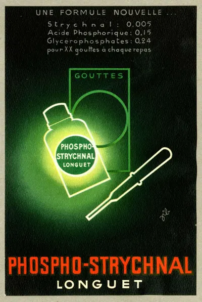 Phospho-Strychnal by Laboratoires Longuet, 1910-1950 — digital art print download