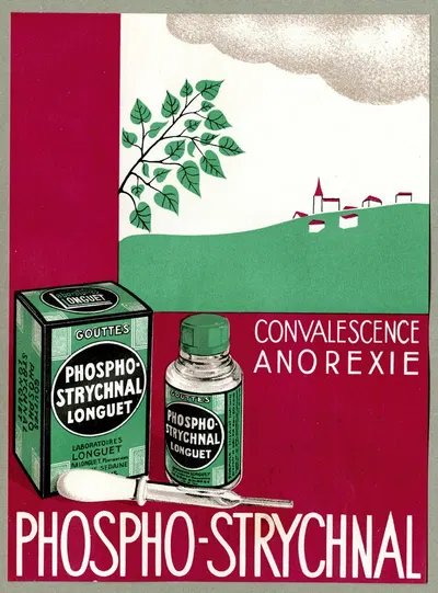 Phospho-Strychnal by Laboratoires Longuet, 1910-1950 — digital art print download