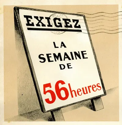 Exigez la semaine de 56 heures by Laboratoires Pointet & Girard, 1937 — digital art print download