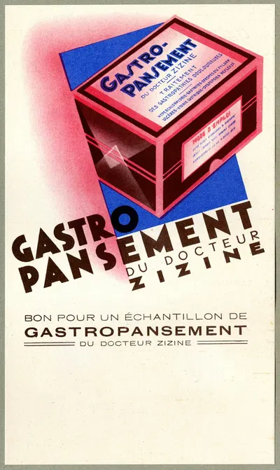 Gastro-pansement by Laboratoires Zizine, 1910-1950 — digital art print download