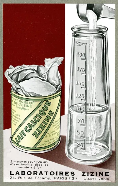 Lait calcique Zizine by Laboratoires Zizine, 1910-1950 — digital art print download