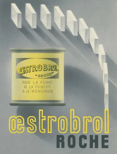 Oestrobrol by Produits F. Hoffmann-La Roche & Cie, 1910-1950 — digital art print download