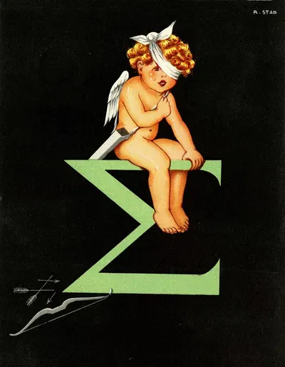 Cupidon by R. Stab, 1910-1950 — digital art print download