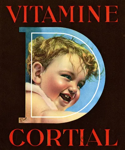 Vitamine D Cortial by René Le Texier, 1910-1950 — digital art print download