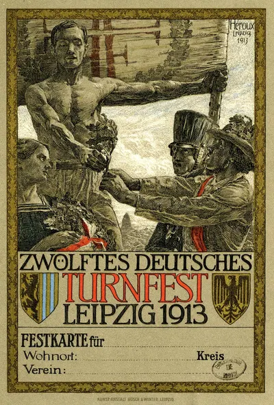 Zwölftes deutsches Turnfest by Bruno Héroux, 1913 — digital art print download