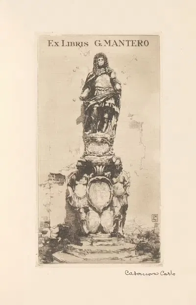 Ex libris van Gianni Mantero by Carlo Casanova — digital art print download