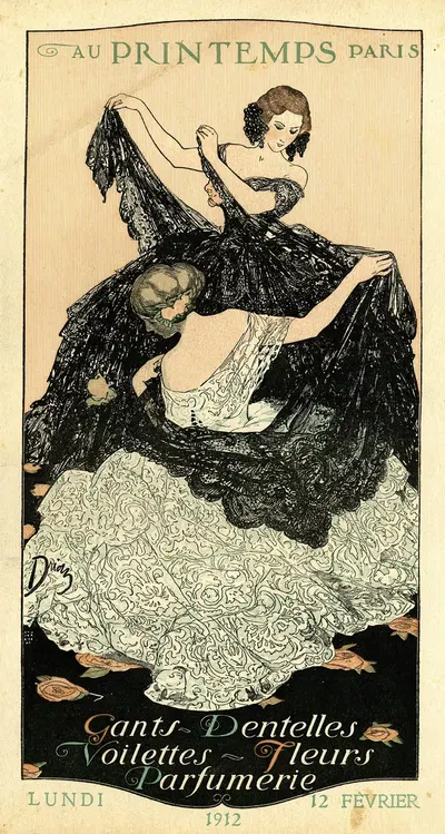 Перчатки, кружева by Дриан, 1912 — digital art print download