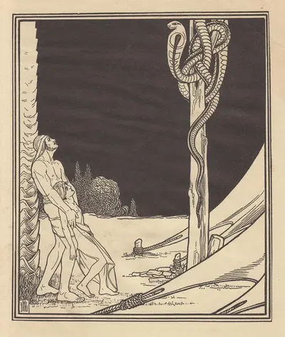 Медная змея by Эфраим Моисеевич Лилиен, 1923 — digital art print download