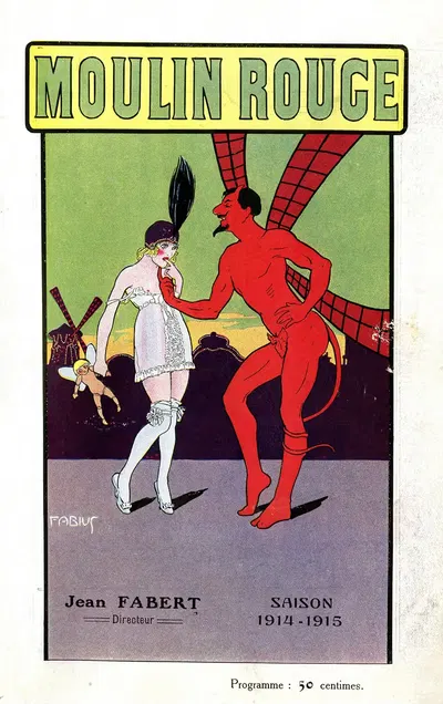 Мулен Руж by Фабиус, 1914 — digital art print download