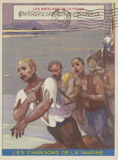 Бурлаки на Волге; Кабаргол Би-ситрол by Г. Гарри — digital art print download