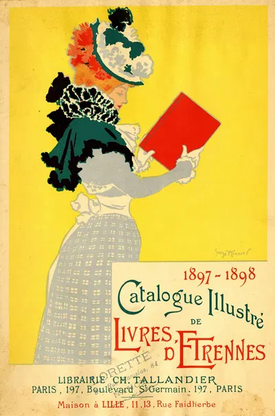 Иллюстрированный каталог новогодних книг by Анри Менье, 1897 — digital art print download