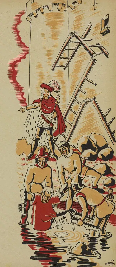 Bertrand du Guesclin le preux connétable Pl.10 by J.P Vernay, 1944 — digital art print download