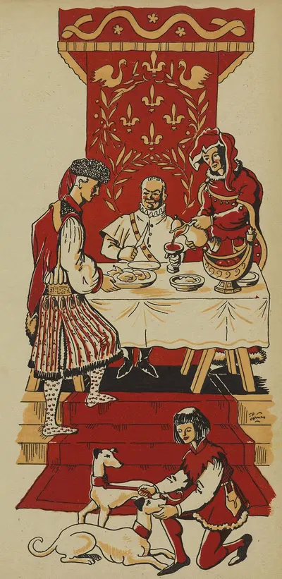 Bertrand du Guesclin le preux connétable Pl.14 by J.P Vernay, 1944 — digital art print download