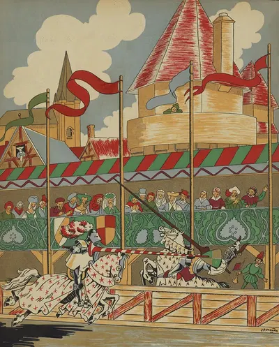 Bertrand du Guesclin le preux connétable Pl.4 by J.P Vernay, 1944 — digital art print download